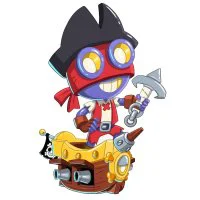 Цветной вариант раскраски капитан карл