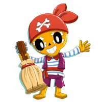 Цветной вариант раскраски пират поко