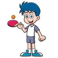 Цветной пример раскраски настольный теннис