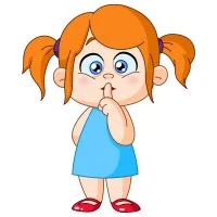 Цветной пример раскраски смешная девочка