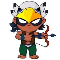 Цветной вариант раскраски бо орлиный глаз