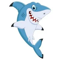 Цветной вариант раскраски носатая акула