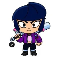 Цветной вариант раскраски скин биби