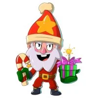 Цветной вариант раскраски динамайк скин санта майк