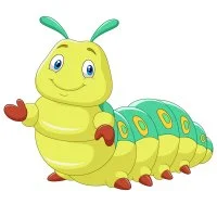 Цветной вариант раскраски травоядная милашка