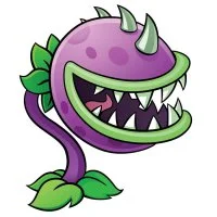 Цветной пример раскраски жевун зубастик