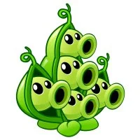 Цветной пример раскраски стручок гороха