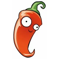 Цветной вариант раскраски острый красный перец