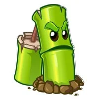 Цветной вариант раскраски стреляющий бамбук