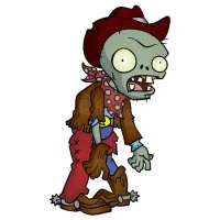 Цветной пример раскраски зомби космический ковбой