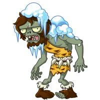 Цветной вариант раскраски зомби троглобит