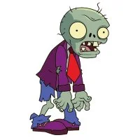 Цветной вариант раскраски обычный зомби