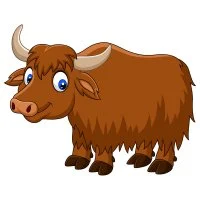 Цветной вариант раскраски маленький як бычок