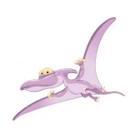 Цветной вариант раскраски птерозавр в полете