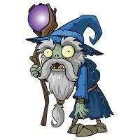 Цветной вариант раскраски зомби волшебник