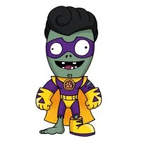 Цветной вариант раскраски зомби супермозг