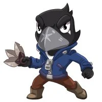 Цветной вариант раскраски скин ворон