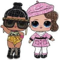 Цветной вариант раскраски куклы лол медовая булочка и шикарная