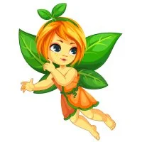 Цветной вариант раскраски лесная нимфа