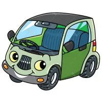 Цветной вариант раскраски эко малютка двухместная