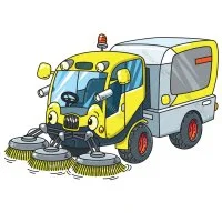 Цветной пример раскраски уборочная