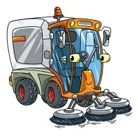 Цветной вариант раскраски уборочная техника