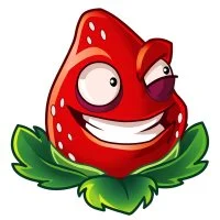 Цветной вариант раскраски взрывная клубника