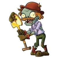 Цветной вариант раскраски зомби землекоп