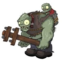 Цветной вариант раскраски гигантский зомби гаргантюа (громила)