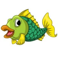 Цветной пример раскраски окунь рыба