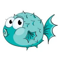 Цветной пример раскраски еж морской