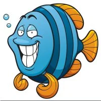 Цветной пример раскраски морской ангел рыба