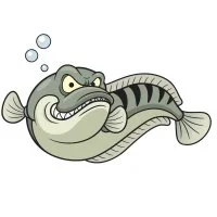 Цветной пример раскраски змееголов рыба