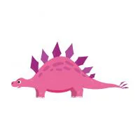 Цветной вариант раскраски стегозавр простой