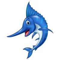 Цветной пример раскраски рыба-меч