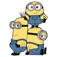 Цветной вариант раскраски стюарт, боб и кевин из 3 части