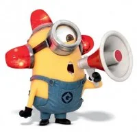 Цветной вариант раскраски карл с громкоговорителем