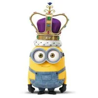 Цветной вариант раскраски боб в короне