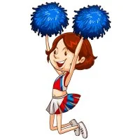 Цветной пример раскраски чирлидинг