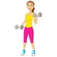 Цветной пример раскраски физкультура