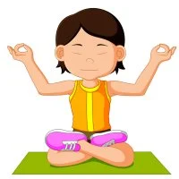 Цветной пример раскраски йога