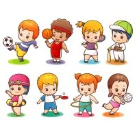 Цветной пример раскраски картинка на тему виды спорта