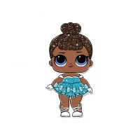 Цветной вариант раскраски кукла лол miss baby