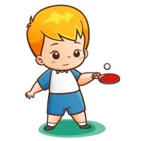 Цветной пример раскраски игра в настольный теннис