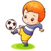 Цветной вариант раскраски мужской футбол летний вид спорта