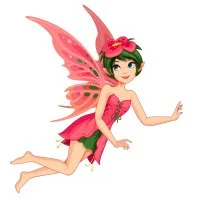 Цветной вариант раскраски фея королева леса