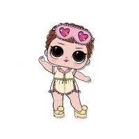 Цветной вариант раскраски лол конфетти клуб сна spleepong bb