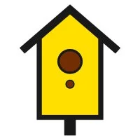 Цветной вариант раскраски легкий скворечник