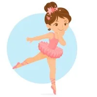 Цветной вариант раскраски балерина стройная артистка