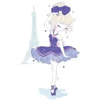 Цветной пример раскраски балерина артистка балета во франции